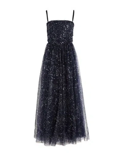 Staud Woman Maxi Dress Midnight Blue Size 6 Nylon In Multi