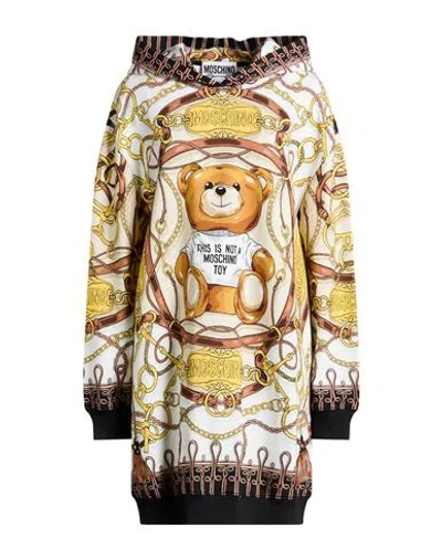 Moschino Couture Woman Mini Dress White Size 10 Cotton In Multi