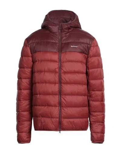 Barbour Man Puffer Brick Size Xxl Recycled Polyamide In Red