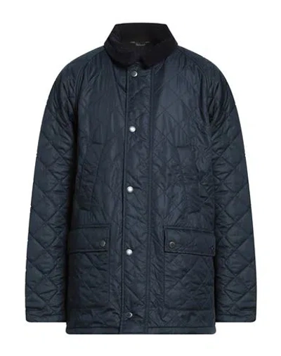 Barbour Man Puffer Navy Size Xl Polyester In Blue