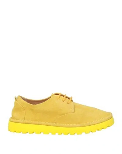 Marsèll Woman Lace-up Shoes Yellow Size 6 Leather In Yellow