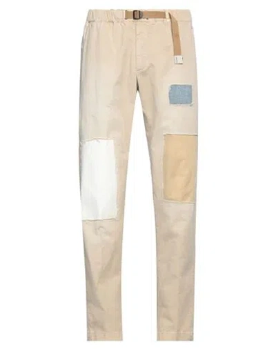 White Sand Man Pants Beige Size 32 Cotton, Elastane In Brown