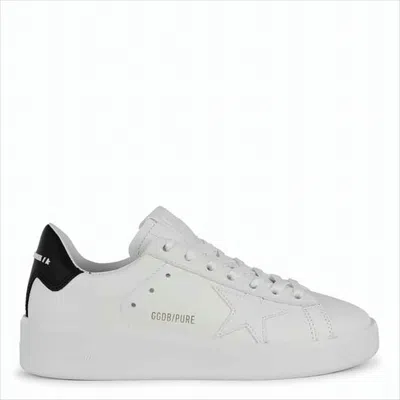 Golden Goose Low-top Cowhide Leather Sneakers With Subtle Star Detail In White
