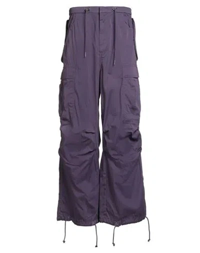 Bluemarble Man Pants Dark Purple Size S Cotton In Multi