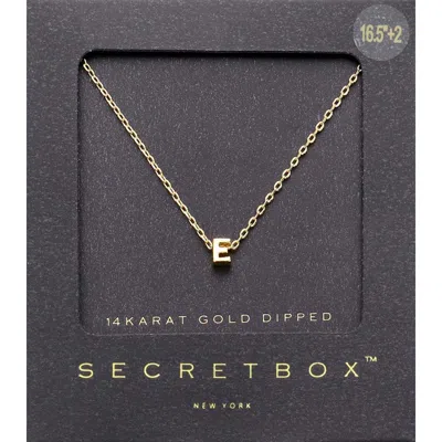 Fashnzfab -e- Secret Box _ 14k Gold Dipped Initial Monogram Pendant Necklace In Gold
