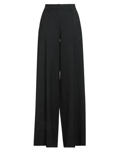 The Latest Woman Pants Black Size 6 Polyester, Virgin Wool, Elastane In Black