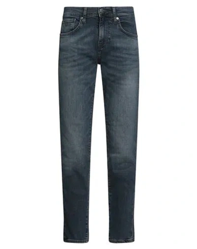 Guess Man Jeans Blue Size 29w-32l Cotton, Elastane In Blue