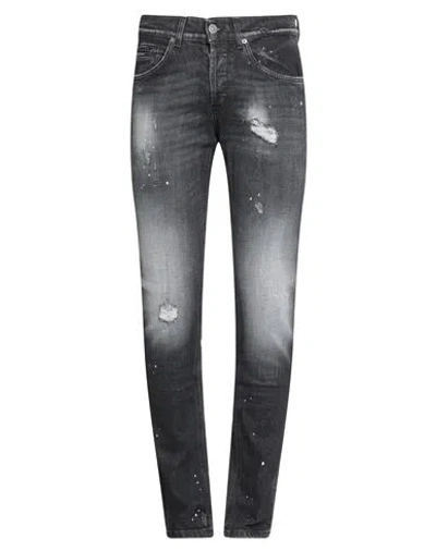 Dondup Man Jeans Black Size 34 Cotton, Elastane In Black