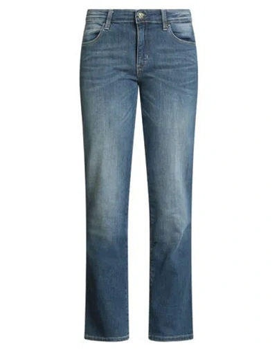 Guess Woman Jeans Blue Size 24 Cotton, Polyester, Elastane In Blue
