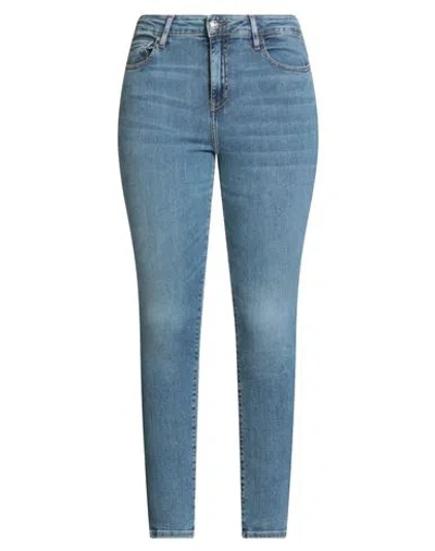 Guess Woman Jeans Blue Size 30 Cotton, Elastomultiester, Elastane In Blue
