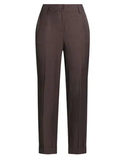 P.a.r.o.s.h P. A.r. O.s. H. Woman Pants Chocolate Brown Size M Viscose, Linen In Brown