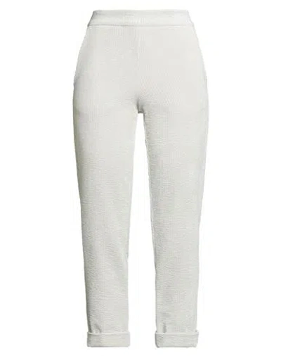 Volpato Woman Pants Light Grey Size 6 Polyester, Nylon, Elastane In White