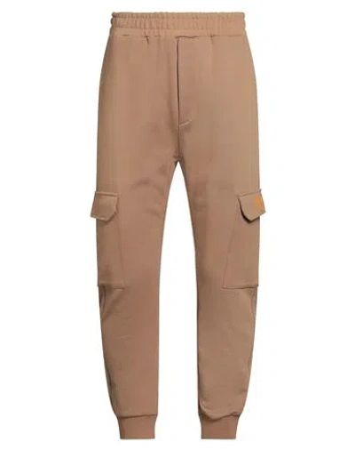 Gaelle Paris Gaëlle Paris Homme Man Pants Camel Size Xxl Cotton In Brown