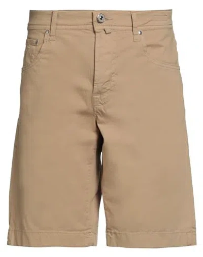 Jacob Cohёn Man Shorts & Bermuda Shorts Sand Size 35 Cotton, Elastane, Polyester In Brown
