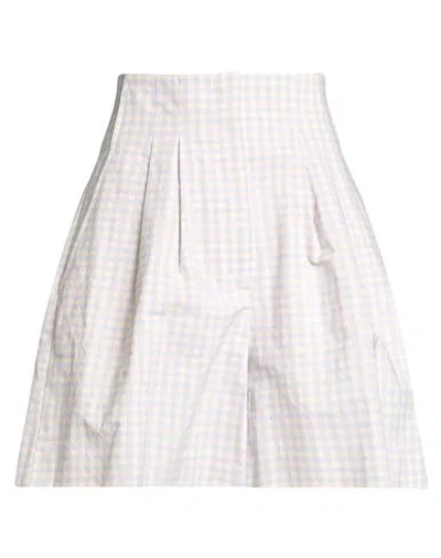 Skills & Genes Woman Shorts & Bermuda Shorts Lilac Size 4 Cotton In Neutral