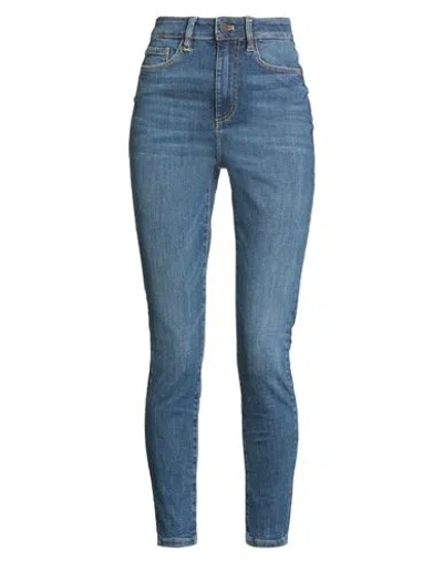 Guess Woman Jeans Blue Size 27 Cotton, Elastomultiester, Elastane In Blue