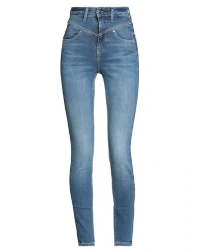 Guess Woman Jeans Blue Size 24w-29l Cotton, Modal, Elastomultiester, Elastane In Blue