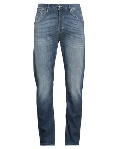Dondup Man Jeans Blue Size 33 Cotton, Elastomultiester, Elastane In Blue