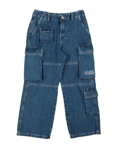 Mm6 Maison Margiela Toddler Boy Jeans Blue Size 6 Cotton In Blue
