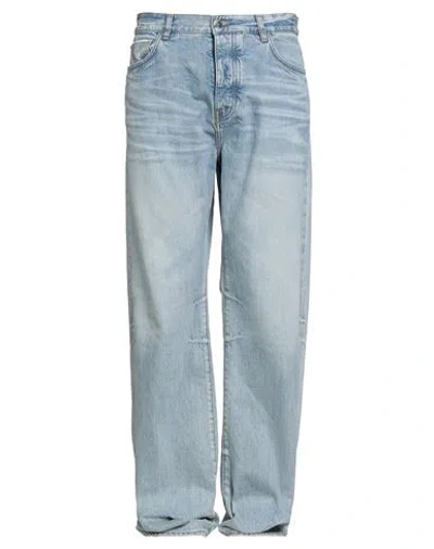 Amiri Man Jeans Blue Size 34 Cotton In Blue
