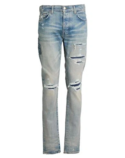 Amiri Man Jeans Blue Size 30 Cotton In Blue