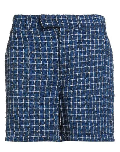Amiri Man Shorts & Bermuda Shorts Blue Size 36 Cotton, Polyester, Elastane In Blue