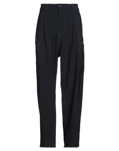 Sunnei Man Pants Navy Size L Polyester, Wool, Elastane In Blue