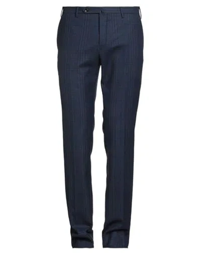 Incotex Man Pants Navy Size 38 Virgin Wool, Cotton, Polyamide, Elastane In Blue