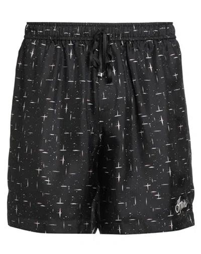 Amiri Man Shorts & Bermuda Shorts Black Size L Silk In Black