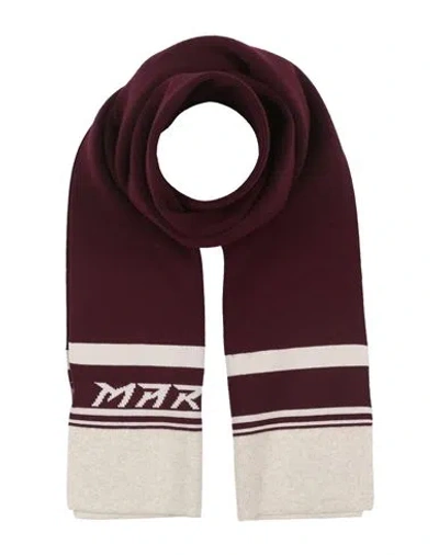 Isabel Marant Woman Scarf Burgundy Size - Cotton, Viscose, Wool, Polyester In Burgundy