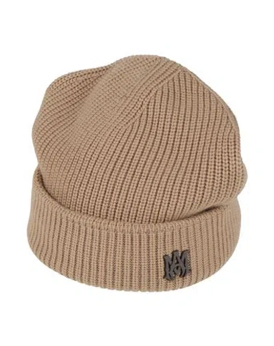 Amiri Man Hat Beige Size Onesize Wool In Brown