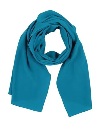 Gianluca Capannolo Woman Scarf Blue Size - Silk In Blue