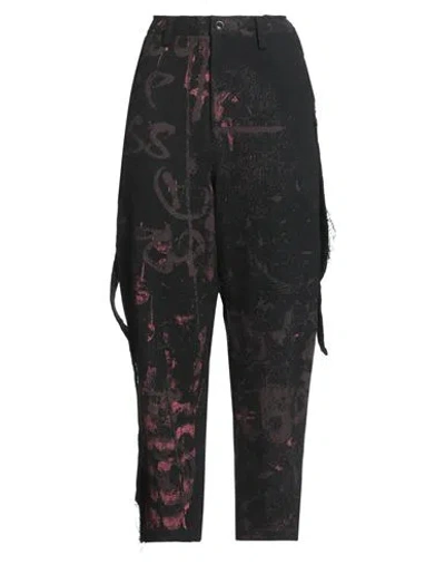 Y's Yohji Yamamoto Woman Pants Black Size 2 Wool, Polyester, Acrylic, Nylon In Multi