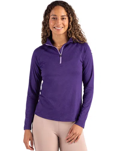Cutter & Buck Coastline Epic Comfort Recycled Women's Quarter Zip In Blue
