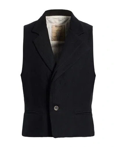 Uma Wang Man Tailored Vest Black Size Xl Linen, Wool, Polyamide In Black