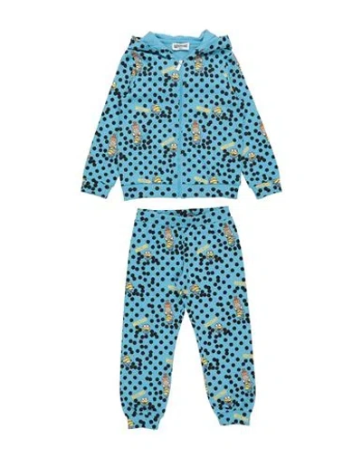 Moschino Baby Toddler Boy Co-ord Sky Blue Size 3 Cotton, Elastane In Blue