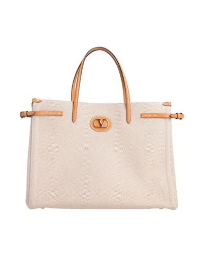 Valentino Garavani Woman Handbag Sand Size - Textile Fibers In Sand