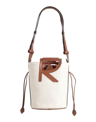 Roger Vivier Woman Handbag Off White Size - Natural Fibers, Leather In White