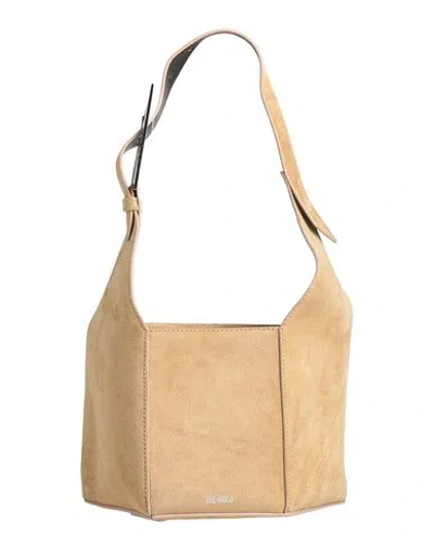 Attico The  Woman Shoulder Bag Sand Size - Calfskin In Sand
