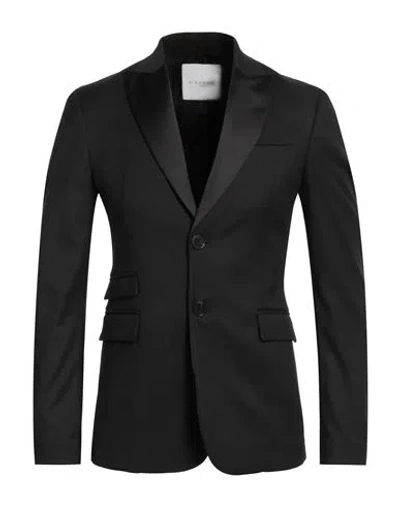 Gaelle Paris Gaëlle Paris Man Blazer Black Size 38 Polyester, Viscose, Elastane In Black