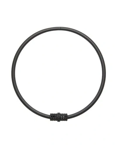 Versace Woman Necklace Black Size S Metal In Black