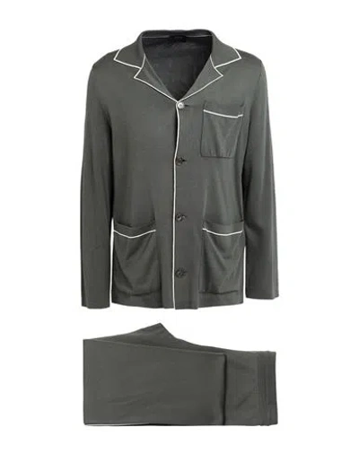 Brioni Man Tracksuit Dark Green Size 44 Silk In Green