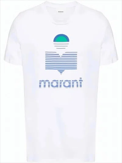Isabel Marant Relaxed Fit Short-sleeved Graphic T-shirt In White
