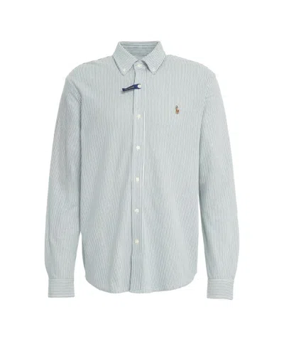 Polo Ralph Lauren Striped Oxford Shirt In White