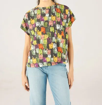 Cotélac Palette Blouse In Auton Print In Multi