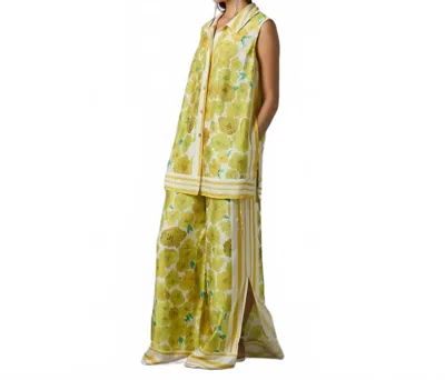 Hope For Flowers Pajama Shirt In Lemon Poppy Scarf In Yellow