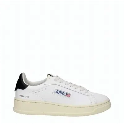 Autry Low-top White Leather Sneakers With Vintage Detailing In White