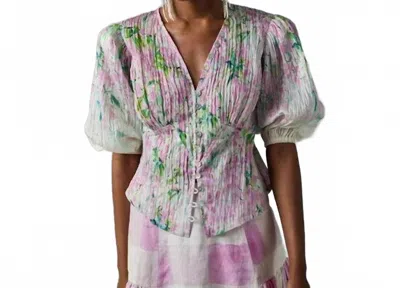 Hope For Flowers Soft Corset Blouse In Lilac Labernum In Multi