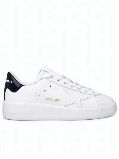 Golden Goose Low-top Cowhide Leather Sneakers With Subtle Star Detail In White