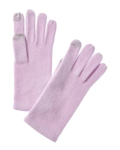 Sofiacashmere Touch Screen Cashmere Glove In Purple
